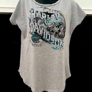 Harley Davidson skull top Sz S